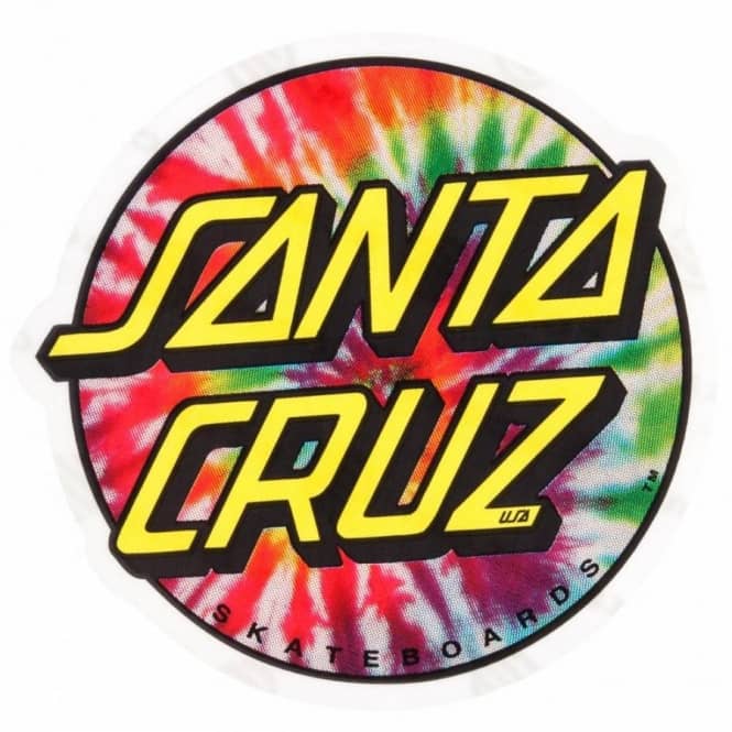 Santa Cruz Skateboards Logo - Santa Cruz Skateboards Santa Cruz Tie Dye Dot Skateboard Sticker ...