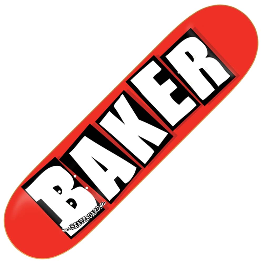Red and White Brand Logo - Baker Skateboards Brand Logo Red/White Mini Skateboard Deck 7.3 ...