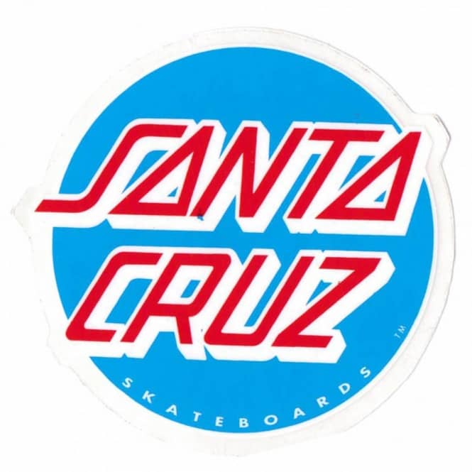 Santa Cruz Skate Logo - Santa Cruz Skateboards Santa Cruz Classic Dot Skateboard Sticker