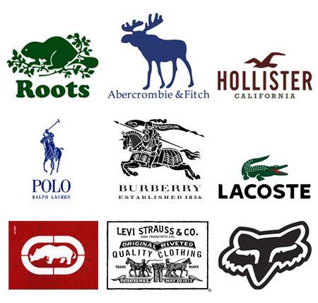 Designer Clothing Brands Logo - Regular Clothes Brands Logos