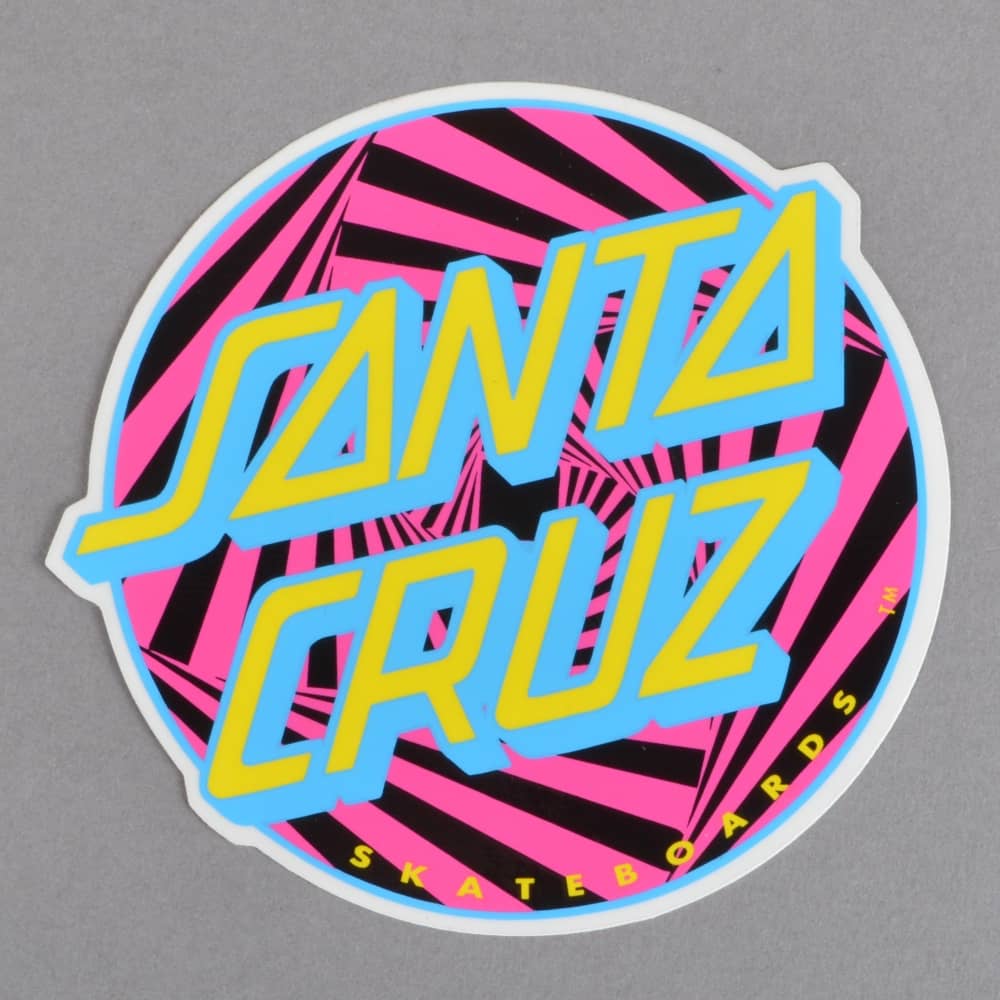 Santa Cruz Skate Logo - Santa Cruz Skateboards Party Dot Skateboard Sticker