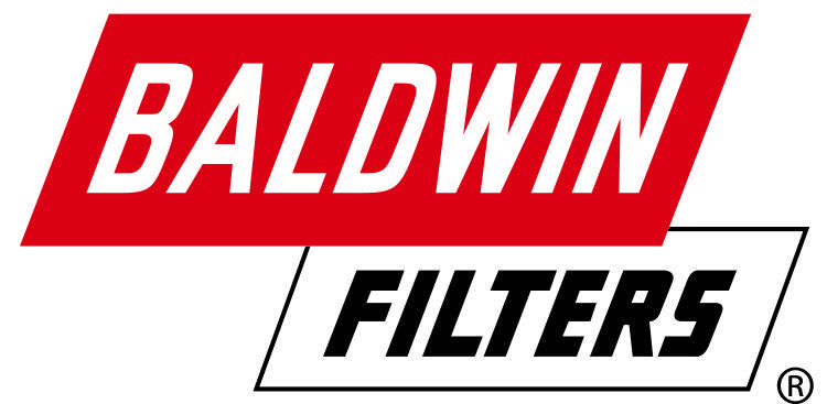 Red and White Brand Logo - Baldwin Filters | Image Bank