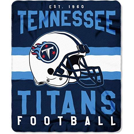 Red White and Blue Sports Team Logo - N2 50x60 NFL Titans Theme Fleece Throw Blanket, Blue