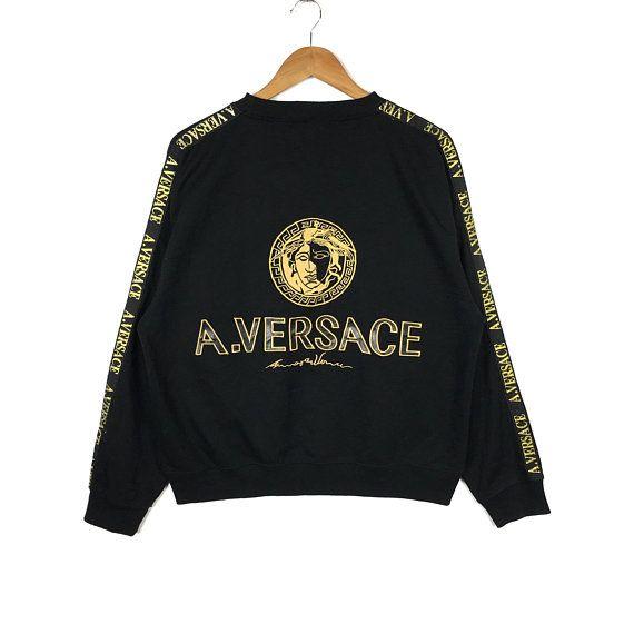 Italian Streetwear Logo - Large Vintage Hiphop Italian Rare Logo VERSACE Designer Streetwear