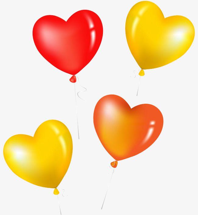 Red Yellow Heart Logo - Heart-shaped Balloon, Yellow Heart Shaped Balloons, Red Heart Shaped ...