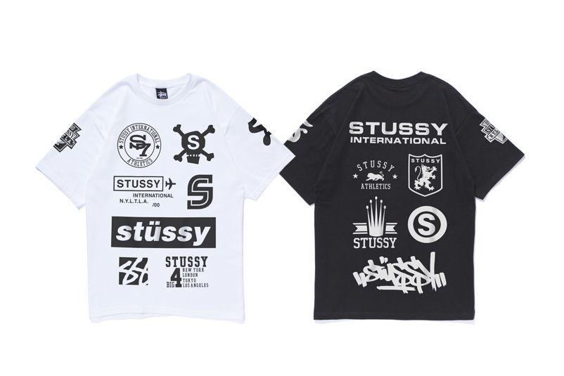 Stussy Clothing Logo - Stussy MOOK Ltd. PHASE 1 - All The Logos T-Shirt - 4UMF | Current ...