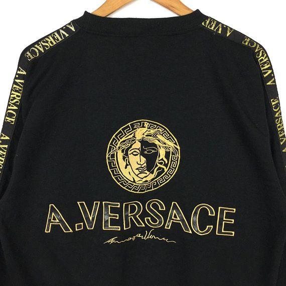 Italian Streetwear Logo - Large Vintage Hiphop Italian Rare Logo VERSACE Designer Streetwear ...