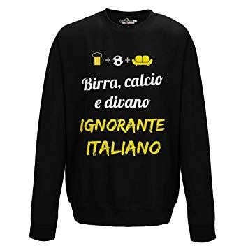 Italian Streetwear Logo - KiarenzaFD Men Crewneck Sweatshirt Football Fun Fashion Funny