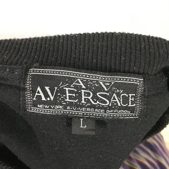 Italian Streetwear Logo - Large Vintage Hiphop Italian Rare Logo VERSACE Designer Streetwear ...