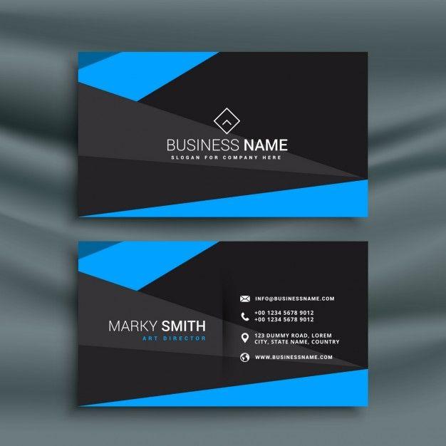 Blue and Black Logo - Blue and black business card Vector | Free Download