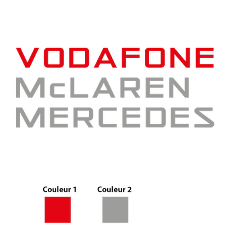 McLaren Mercedes F1 Logo - Vodafone McLaren Mercedes F1 Logo Decal