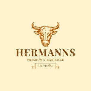 Steakhouse Logo - Placeit Logo Maker for a Steak House with Bull Clipart
