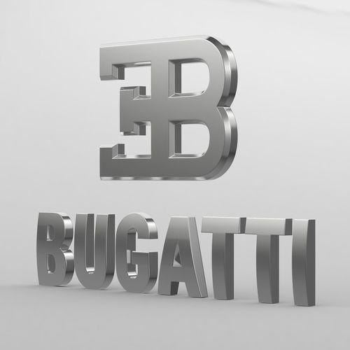 Bugatti Logo - bugatti logo 2 3D logos | CGTrader