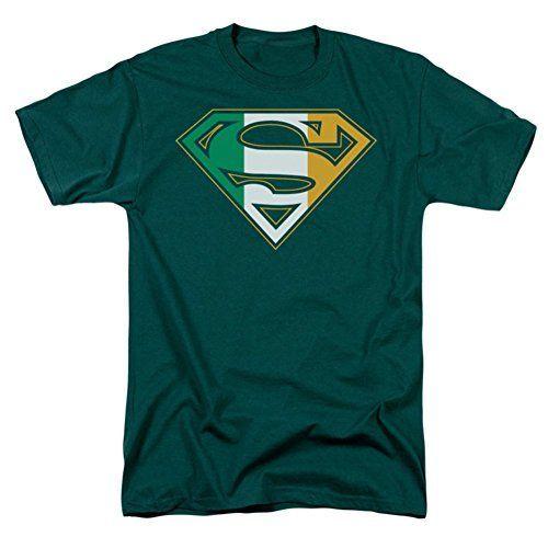 Forest Green Superman Logo - DC COMICS SUPERMAN IRISH SHIELD Forest Green Licensed Tee (Adult 3X ...