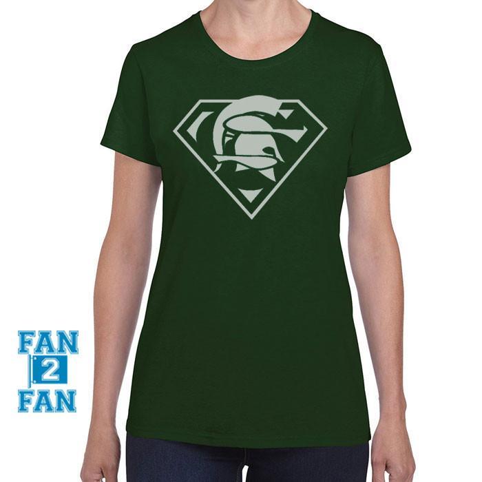 Forest Green Superman Logo - Forest Green Custom Michigan State University MSU Spartans Superteam ...