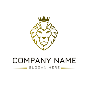 Red with Gold Lion Crown Logo - Free Animal Logo Designs & Pet Logo Designs | DesignEvo Logo Maker