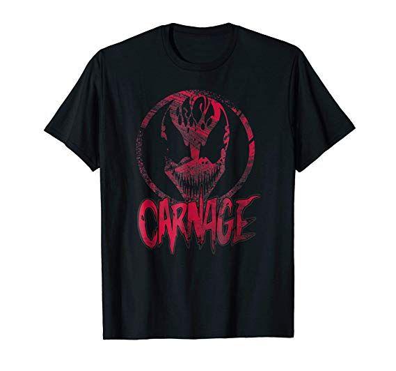 Painted Face Logo - Amazon.com: Carnage Single Coated Red Painted Face Logo Graphic T ...