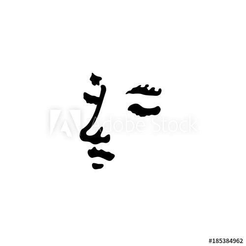 Painted Face Logo - Painted face design, vector illustration. this stock vector