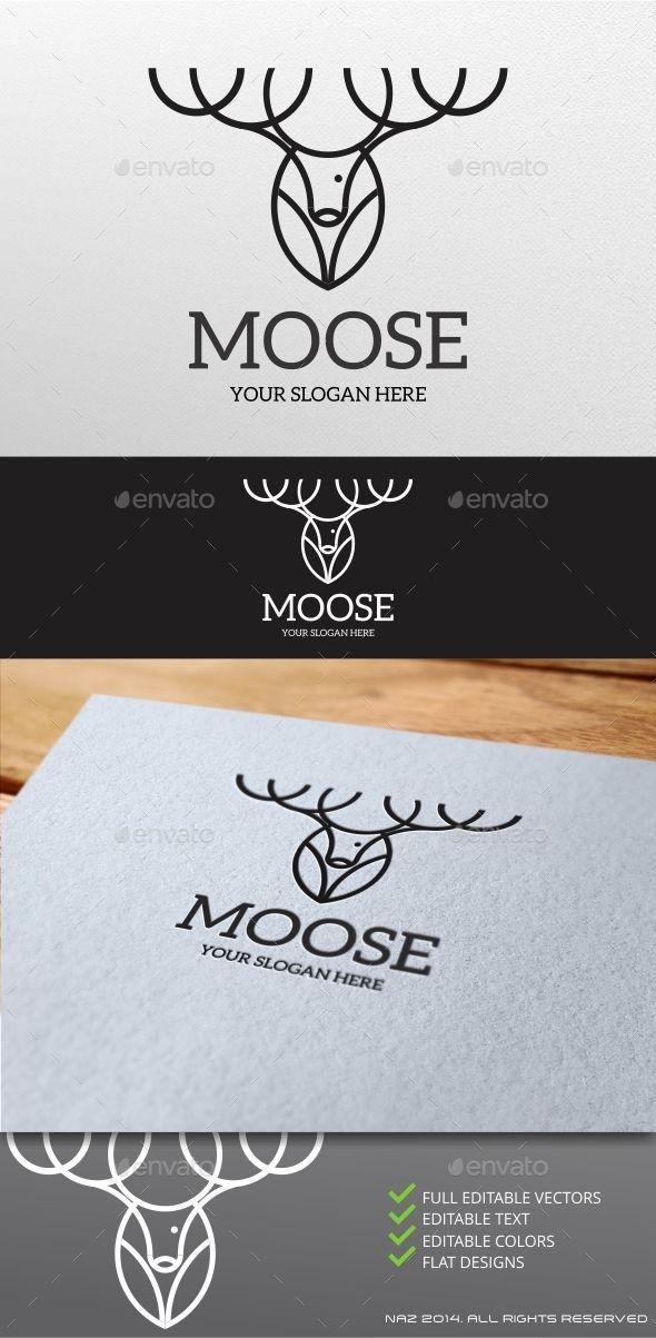 Who Has a Moose Logo - This moose logo has been created from simple shapes of circles and ...