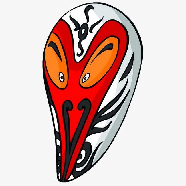 Painted Face Logo - Thunder Ancient Painted Face Funny Face, Face Clipart, Hand Painted ...