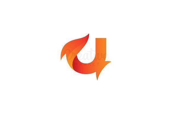 Orange U Logo - Letter U Logo ~ Logo Templates ~ Creative Market
