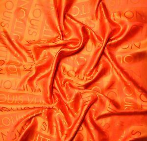Louis Vuitton Color Logo - Louis Vuitton Authentic orange color pure silk french FABRIC With ...