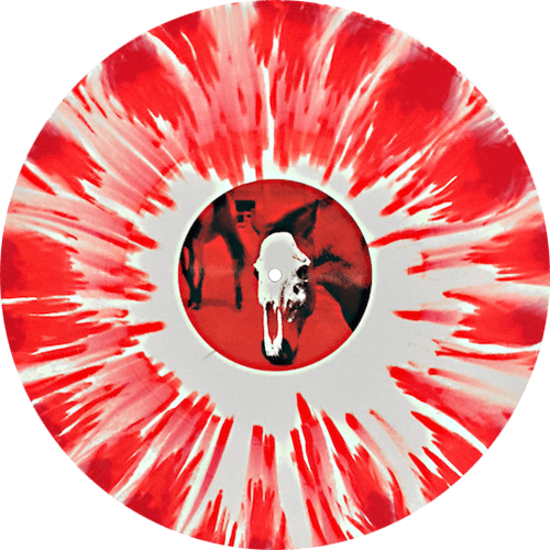 Red and White Stripes with Red Circle Logo - The White Stripes Thump X, Colored Vinyl