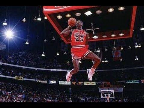 Michael Jordan Dunk Logo - Michael Jordan Iconic Free Throw Line Dunk - YouTube
