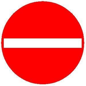 Red and White Stripes with Red Circle Logo - Access Italy. Driving in Italy