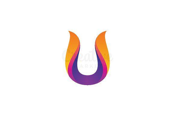 Orange U Logo - Letter U Logo ~ Logo Templates ~ Creative Market