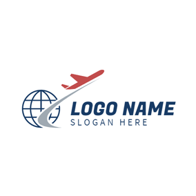 Red and Blue Airplane Logo - Free Airplane Logo Designs | DesignEvo Logo Maker