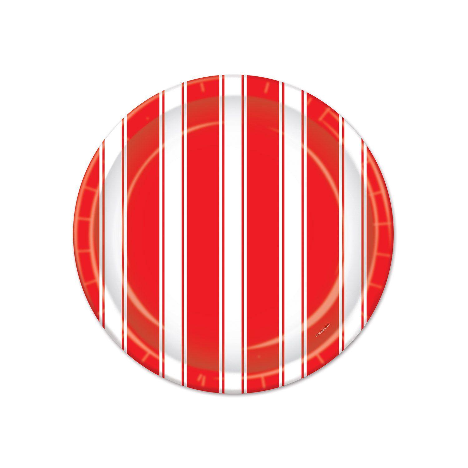 Red and White Stripes with Red Circle Logo - 96/Case) Beistle 7
