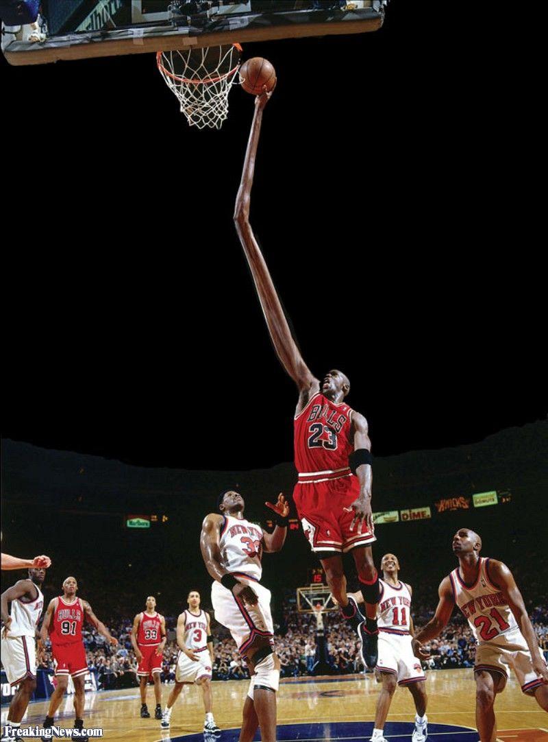 Michael Jordan Dunk Logo - Michael Jordan's Long Arm Dunk Picture