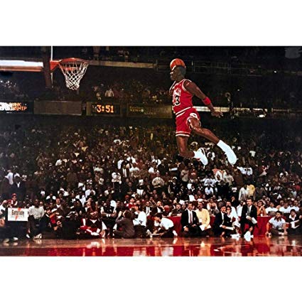 Michael Jordan Dunk Logo - Michael Jordan Dunk 24 x 36 Poster Print: Posters & Prints