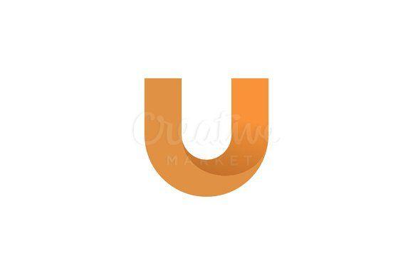 Orange U Logo - Letter U Logo Logo Templates Creative Market