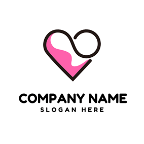 Black and Pink Logo - Free Love Logo Designs | DesignEvo Logo Maker