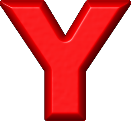 Red Letter Y Logo - Presentation Alphabets: Red Refrigerator Magnet Y