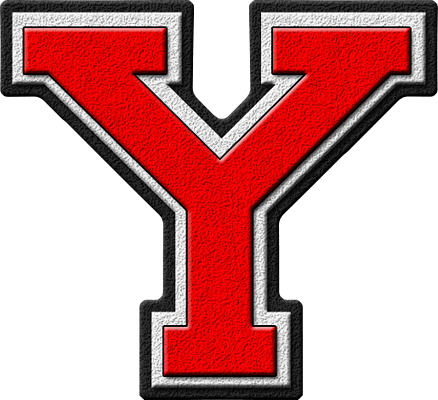 Red Letter Y Logo - Presentation Alphabets: Scarlet Red Varsity Letter Y