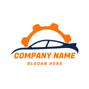 Orange and Blue Company Logo - Free Gear Logo Designs | DesignEvo Logo Maker
