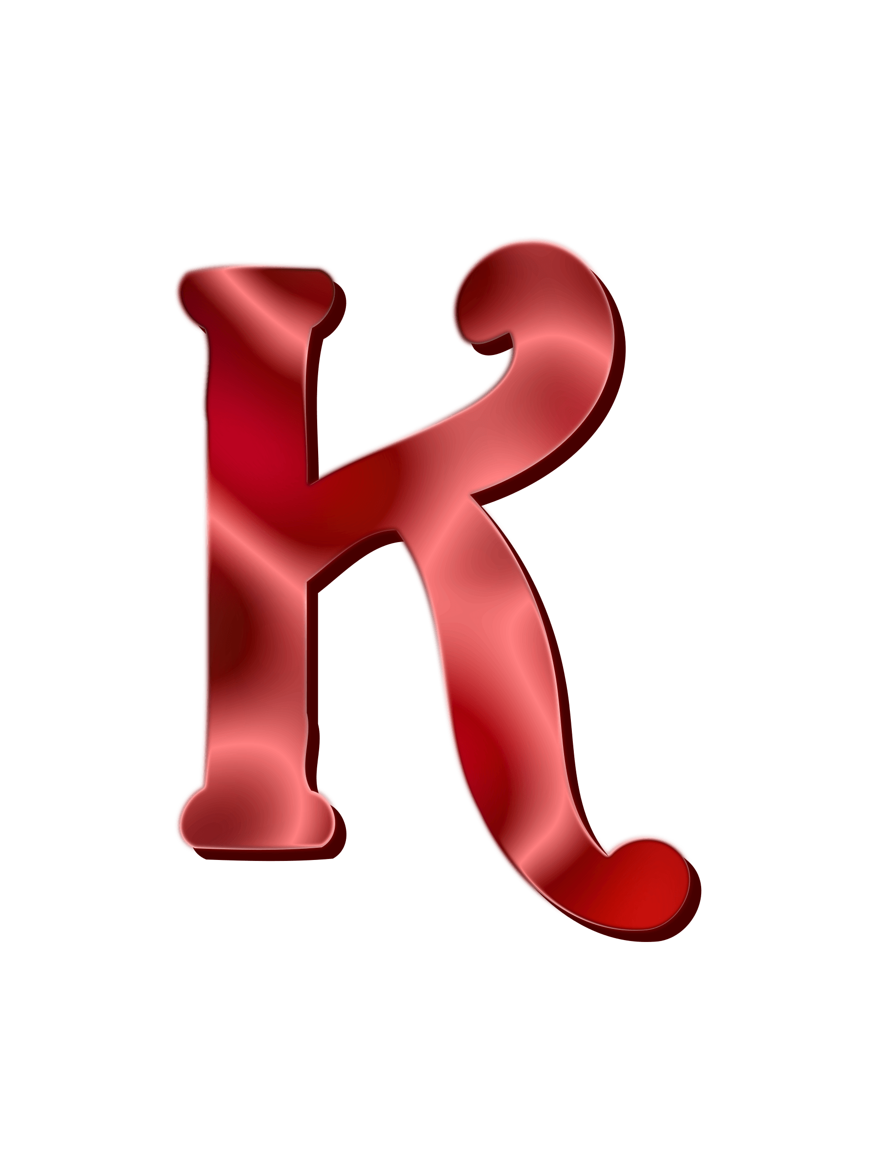 Big Red K Logo - Clipart letter K