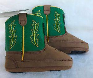 Green Boots Logo - NEW John Deere Johnny Popper Crib CLASSIC GREEN/TAN LOGO Leather ...