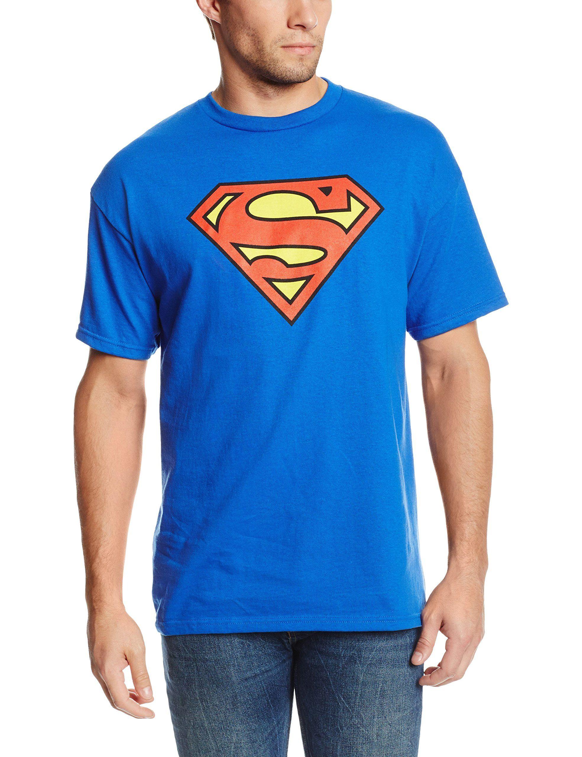 Forest Green Superman Logo - Buy WYMY Men&;s T Shirt Superhero Superman Blue Logo ForestGreen