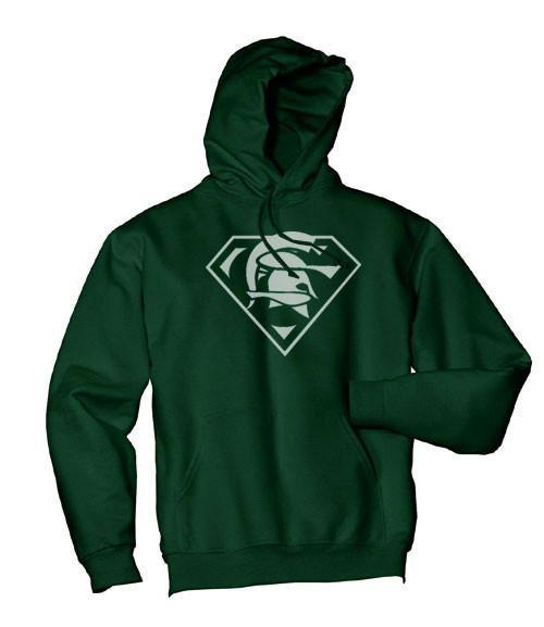 Forest Green Superman Logo - Forest Green Michigan State MSU Spartans Superfan Superteam Superman ...