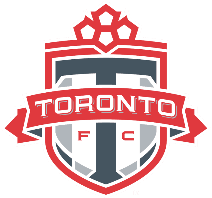 Sports Red Shield Logo - Toronto FC Primary Logo (2007) - A 'T' on a red shield with a maple ...