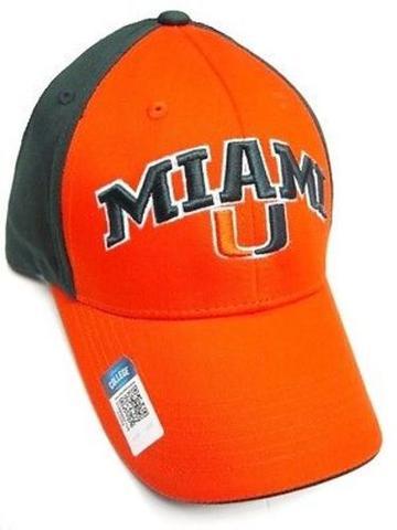 Orange U Logo - Miami Hurricanes NCAA Collegiate Orange / Green Hat Cap w/ The U ...
