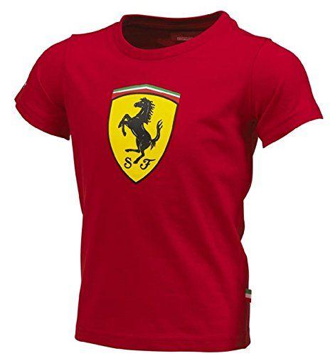 Sports Red Shield Logo - Ferrari Kids Red Shield Tee Shirt: Sports & Outdoors