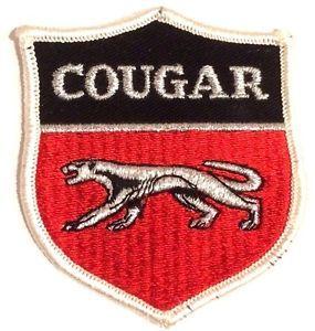Sports Red Shield Logo - Cougar Automobile Red Shield Patch | eBay