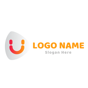 Orange U Logo - Free U Logo Designs. DesignEvo Logo Maker