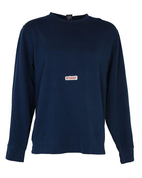 Cache Clothing Logo - Stussy Patched Logo Navy Sweatshirt Navy £35. Rokit Vintage