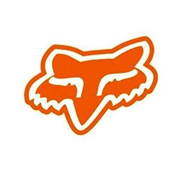Orange Fox Logo - Fox Racing Car Sticker Fox Logo Solid Face Vinyl 76 mm Orange ...